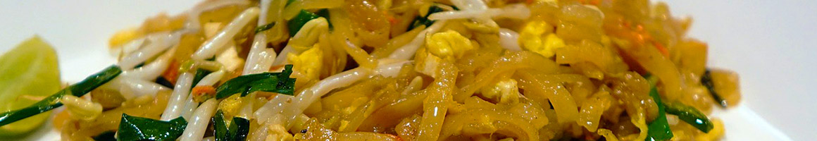 Eating Thai at Thai BBQ & Noodles restaurant in Cypress, CA.